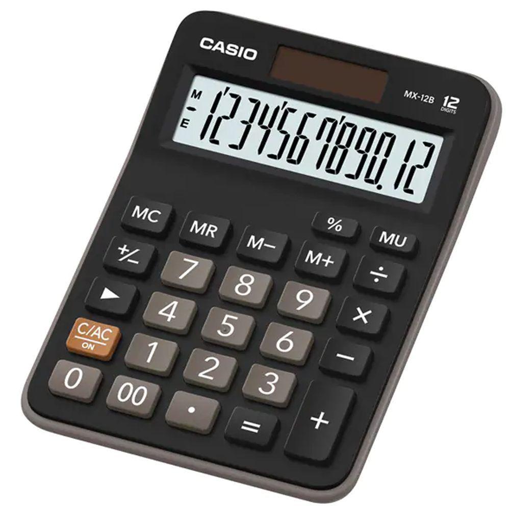 Calculadora de Sobremesa Casio MX 12B BK W DC Negra-1
