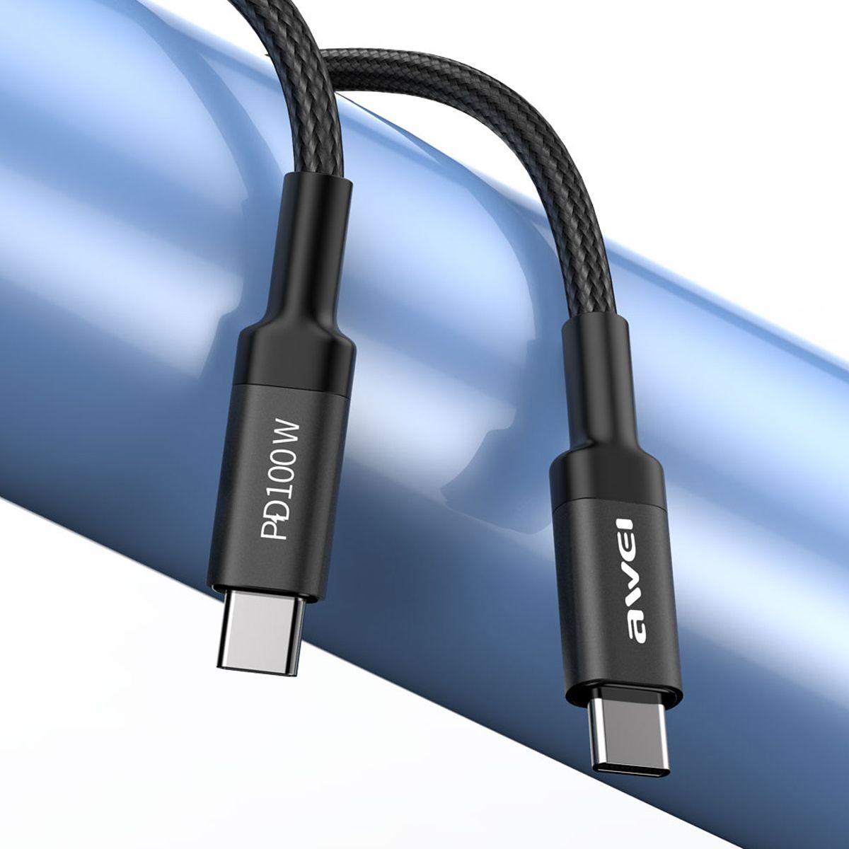 Cable Awei CL-117T Tipo C a C 100W Negro-3