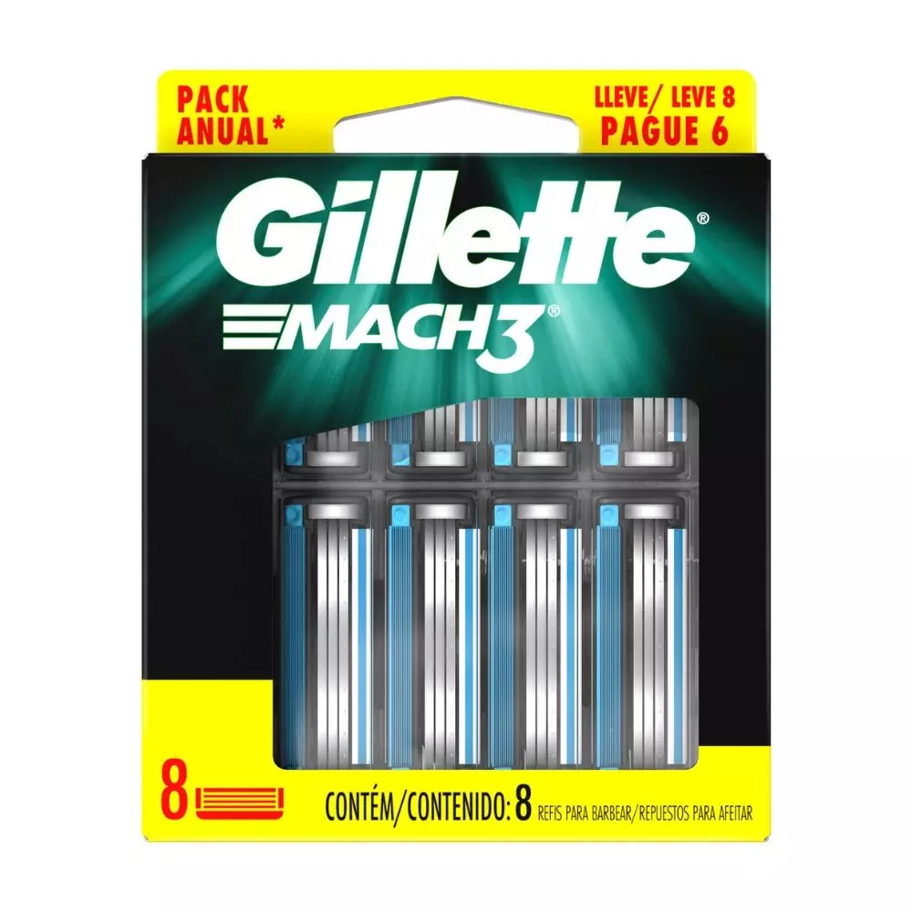 Repuestos de Afeitadora Gillette Mach3 8 Unidades-0