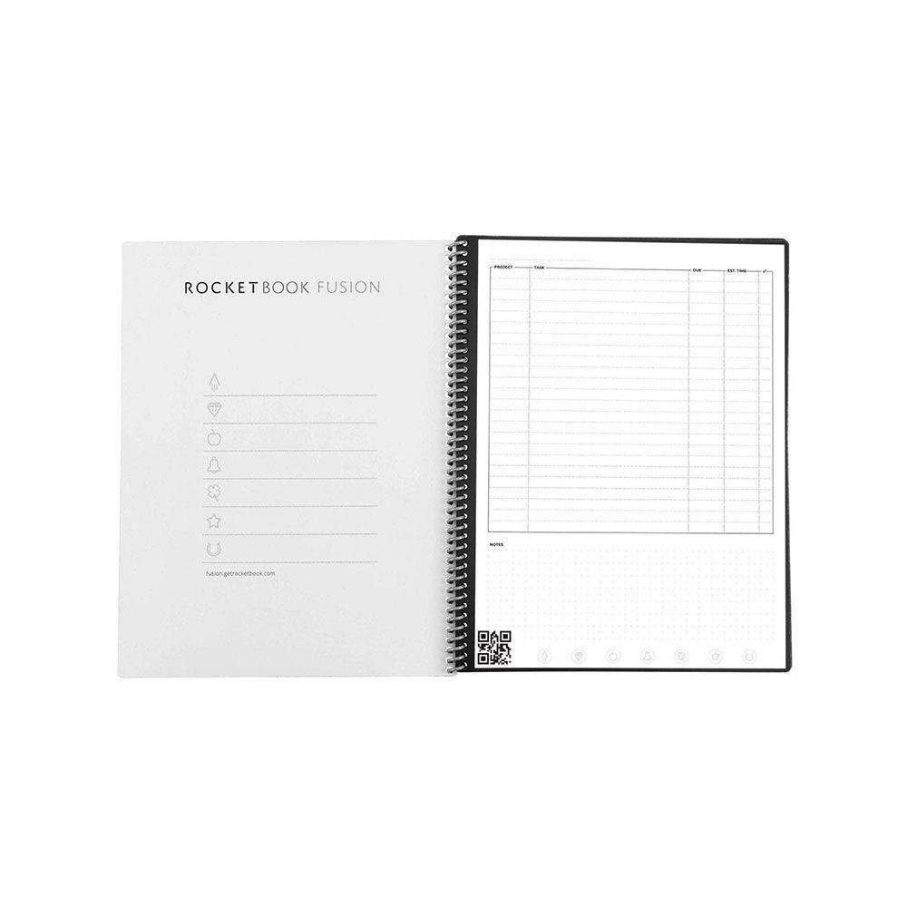 Cuaderno inteligente Rocketbook Fusion Carta Azul Oscuro-3