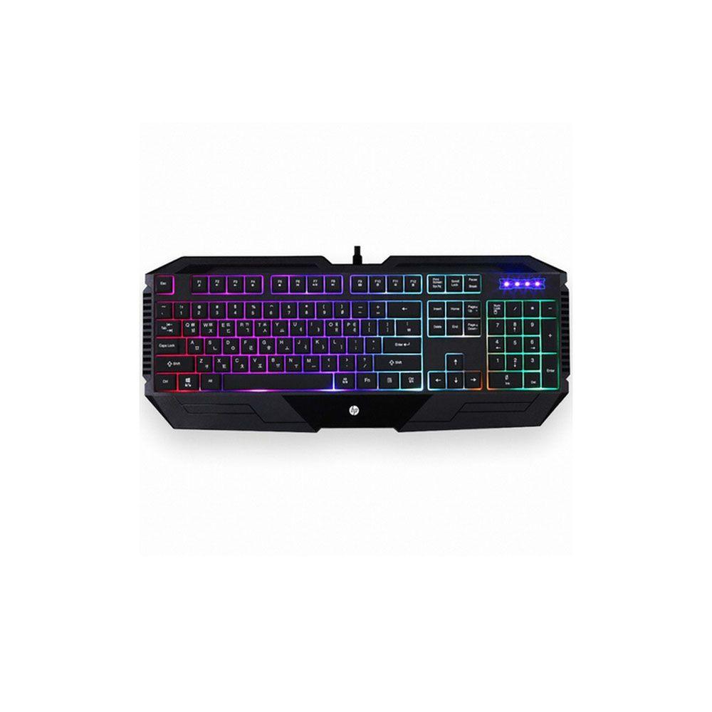 Teclado Gamer membrana HP K110 Retroiluminado RGB Negro-2
