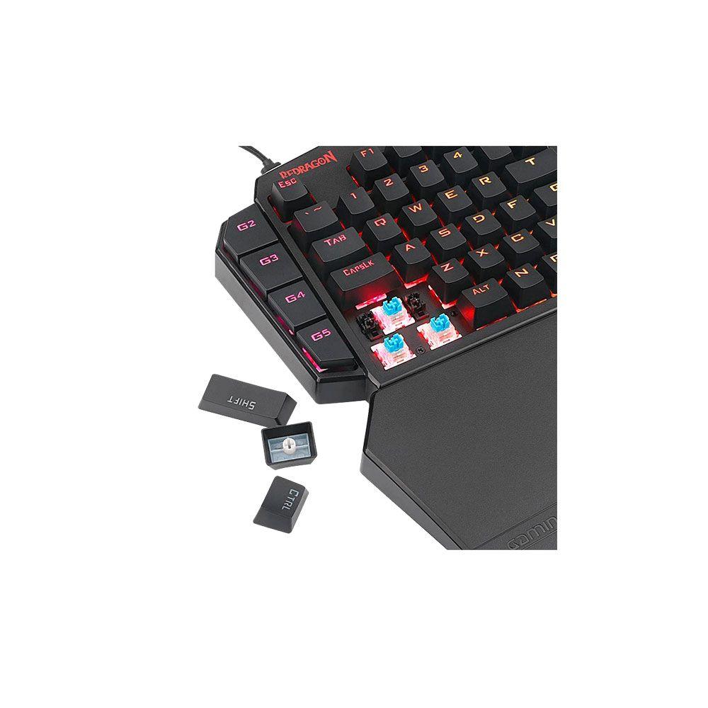 Teclado gamer mecánico Redragon para una mano DITI K585RGB-5