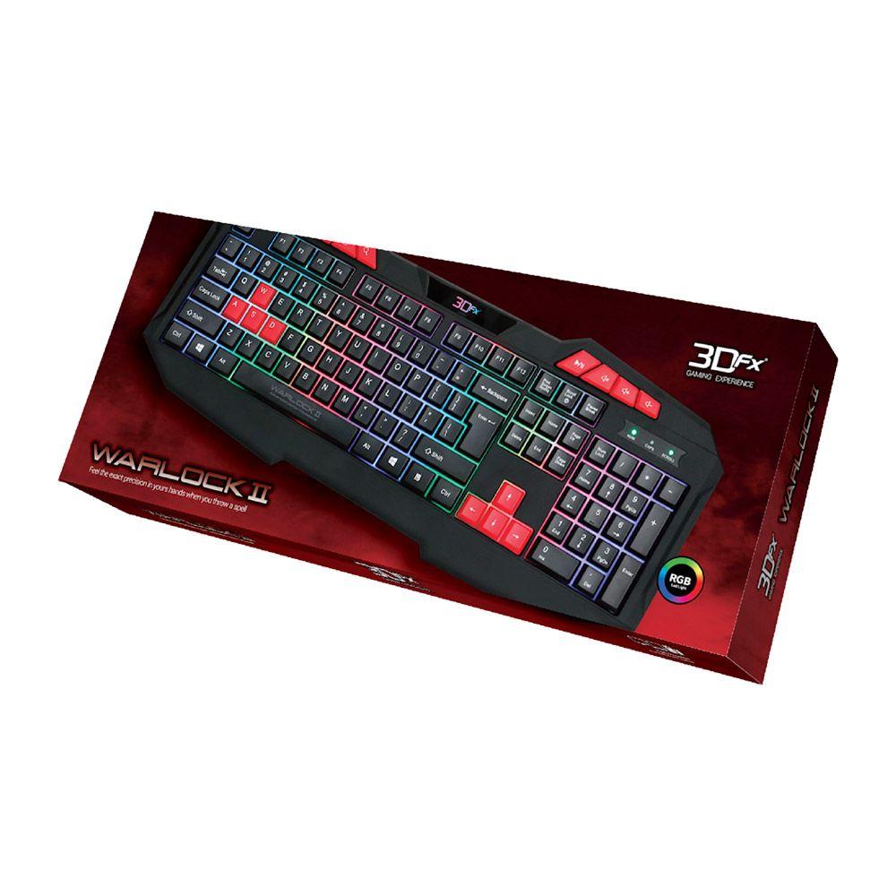 Teclado Gamer 3DFX Warlock 2 USB 1.5m Negro-4