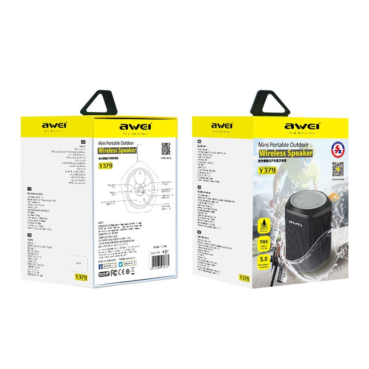 Parlante Awei Y379 Bluetooth TWS Negro-3