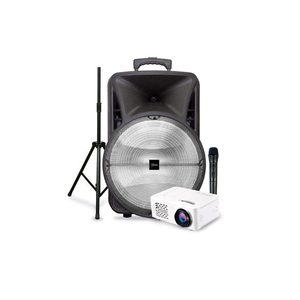 Parlante MLab Heavy Bass2 15 pulg + Atril + Micro+ Proyector-0