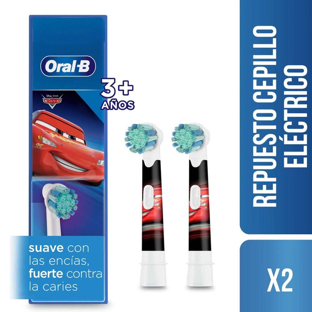 Repuestos Cepillo Dental Eléctrico Oral B Disney Cars 2 Uds-3
