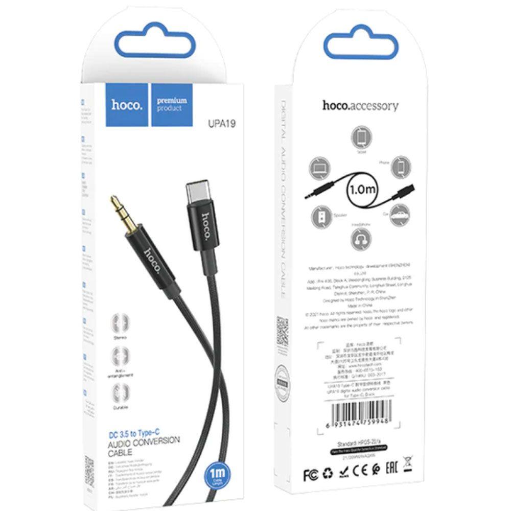 Adaptador de Audio Hoco UPA19 Tipo C a 3.5mm Negro-4