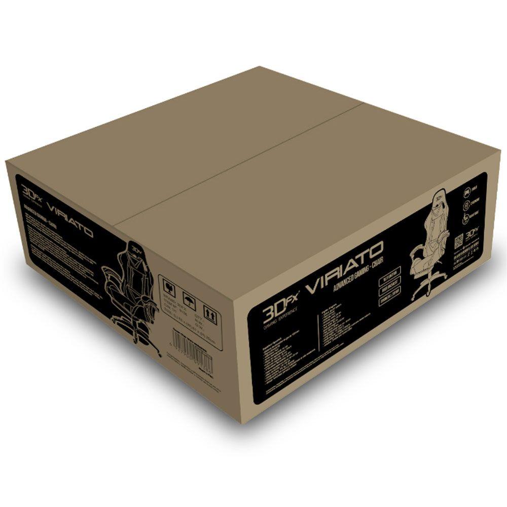 Silla Gamer 3DFX Viriato Ergonomica Negra y blanca-6