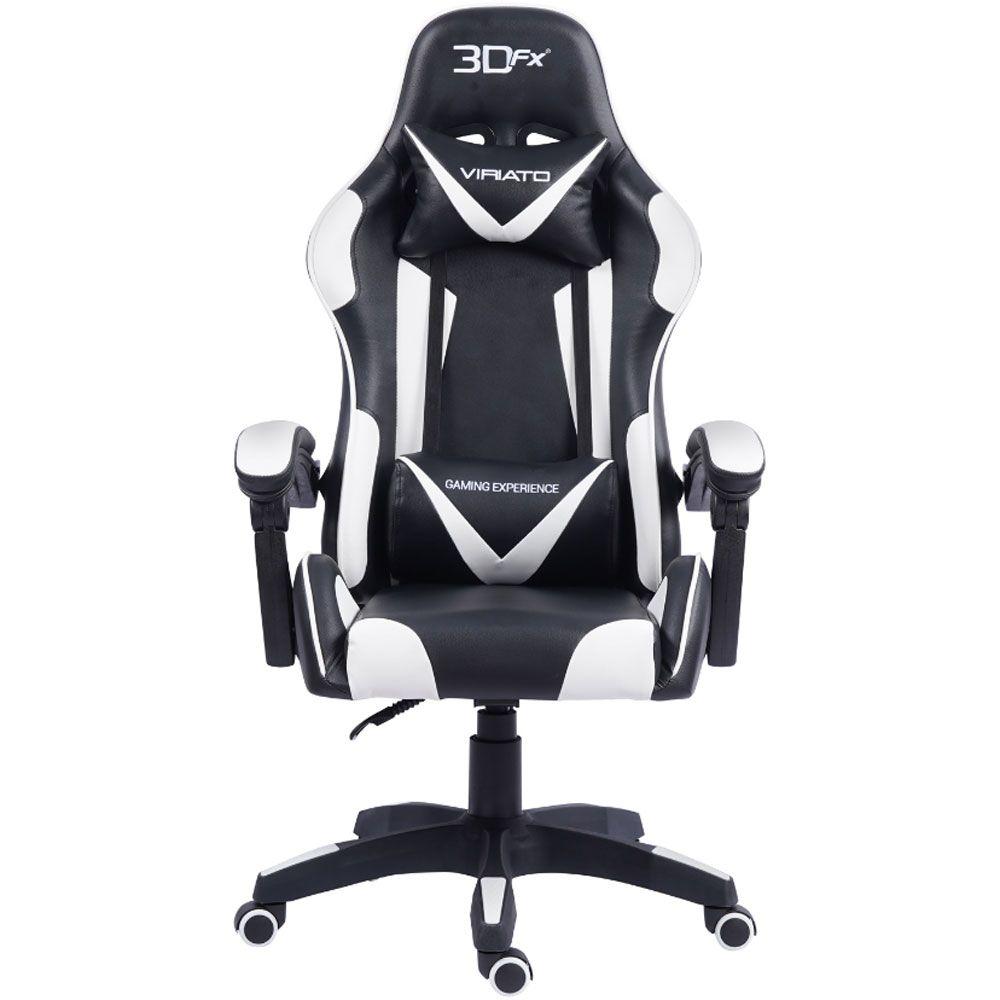 Silla Gamer 3DFX Viriato Ergonomica Negra y blanca-9