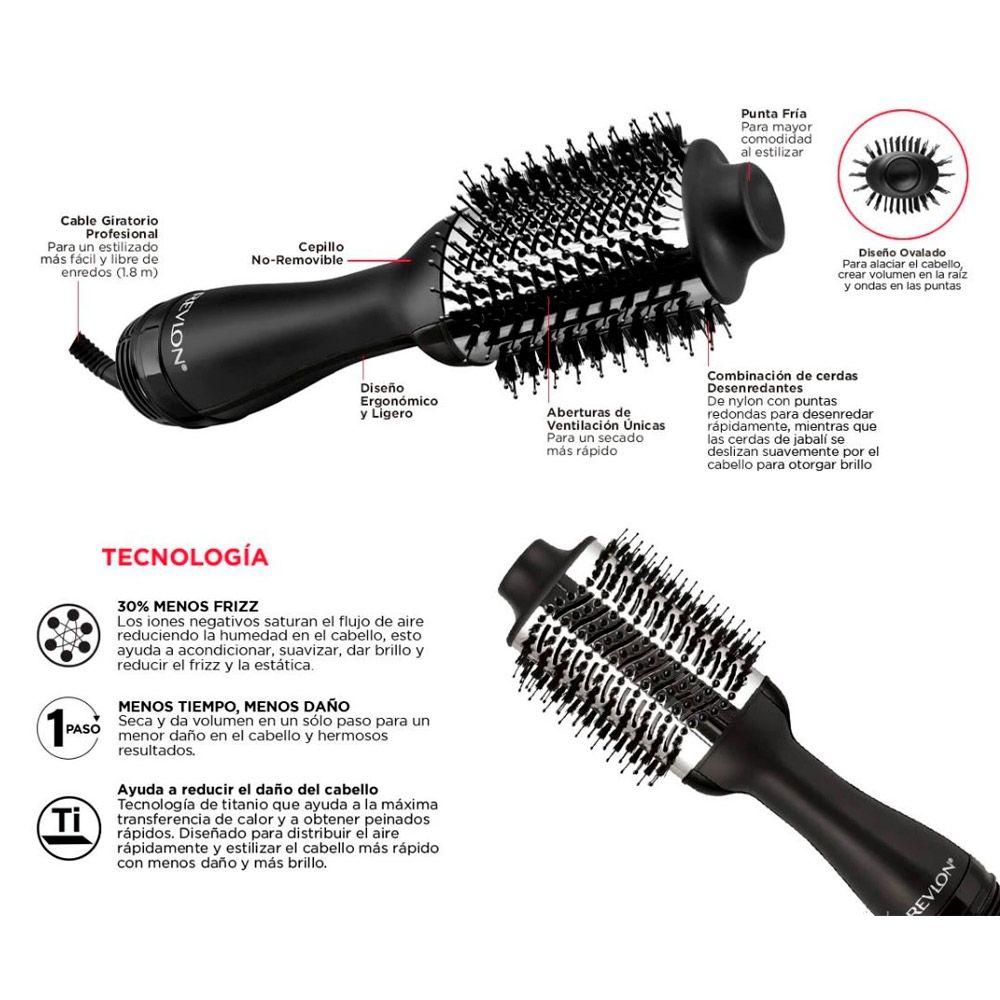 Cepillo Revlon 5222TLA Onestep Secador Voluminizador Titanio-4