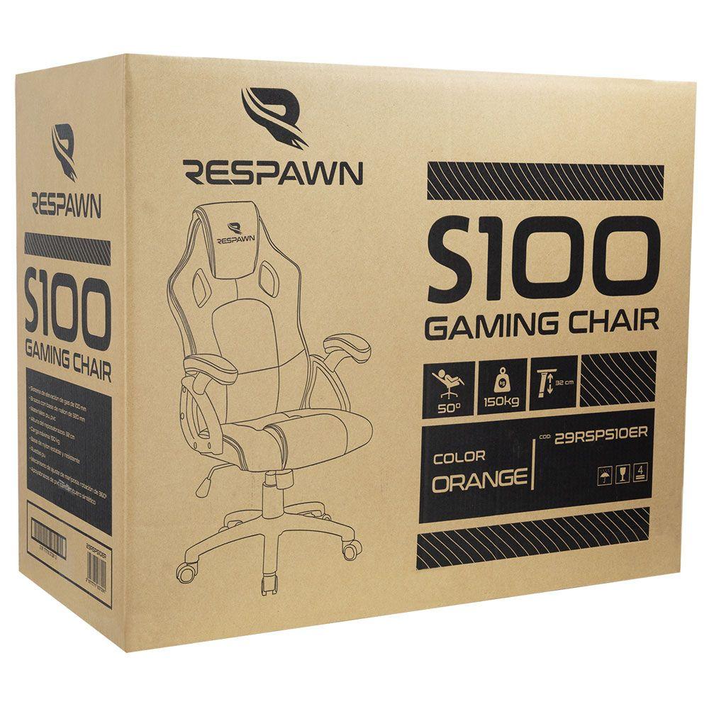 Silla Gamer Respawn S100 Naranja-9