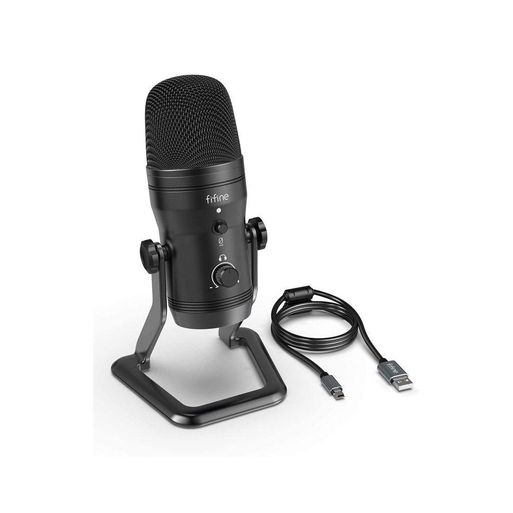 Micrófono Fifine K690B Cardioide Bidireccional USB-2