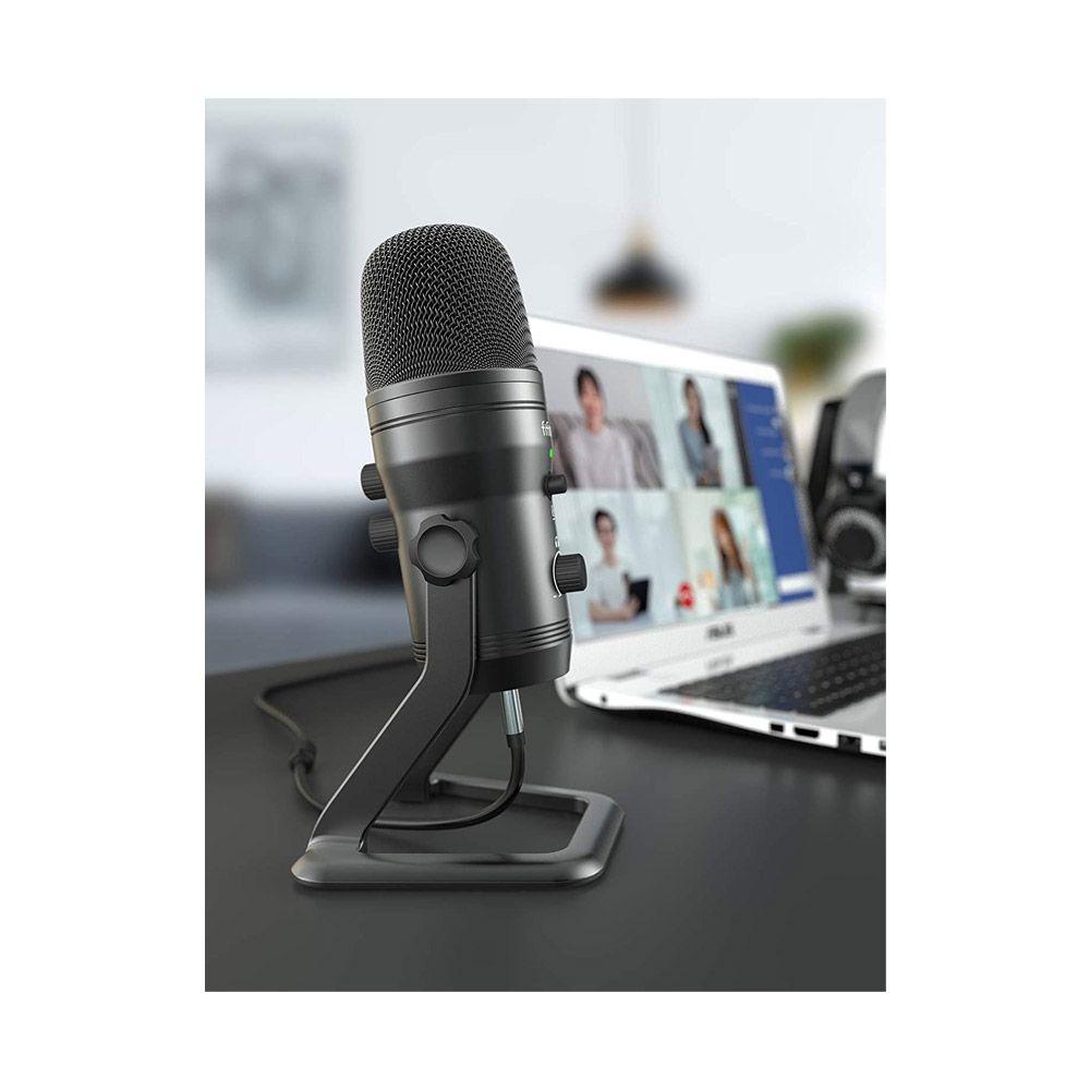 Micrófono Fifine K690B Cardioide Bidireccional USB-6