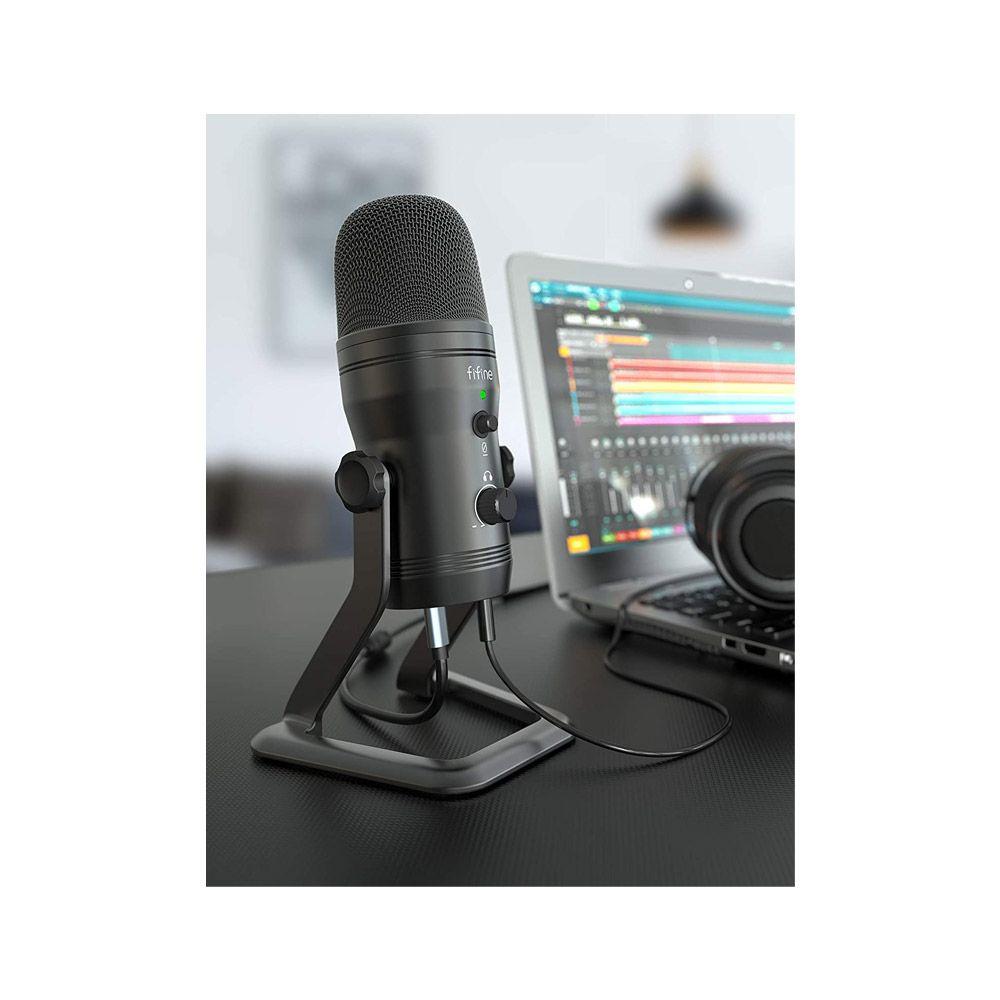 Micrófono Fifine K690B Cardioide Bidireccional USB-7
