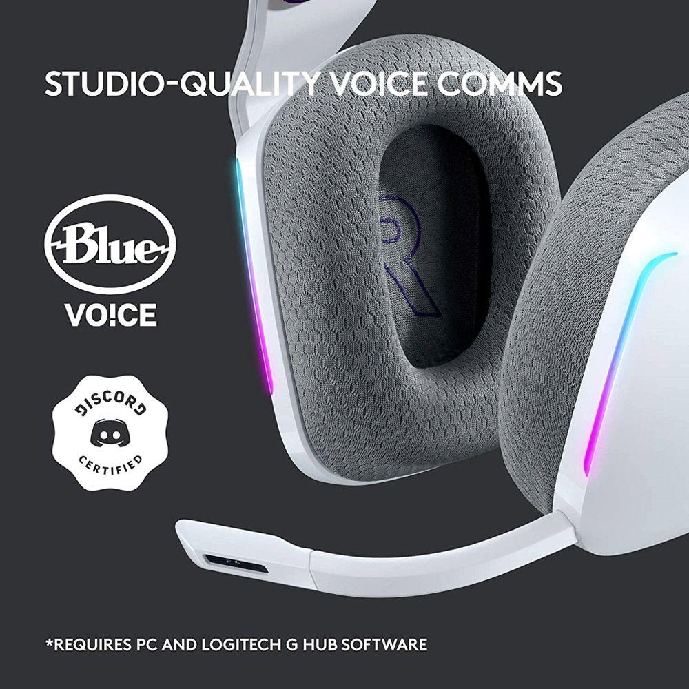 Audifonos Gamer inalambricos Logitech G733 RGB PC Blanco-2
