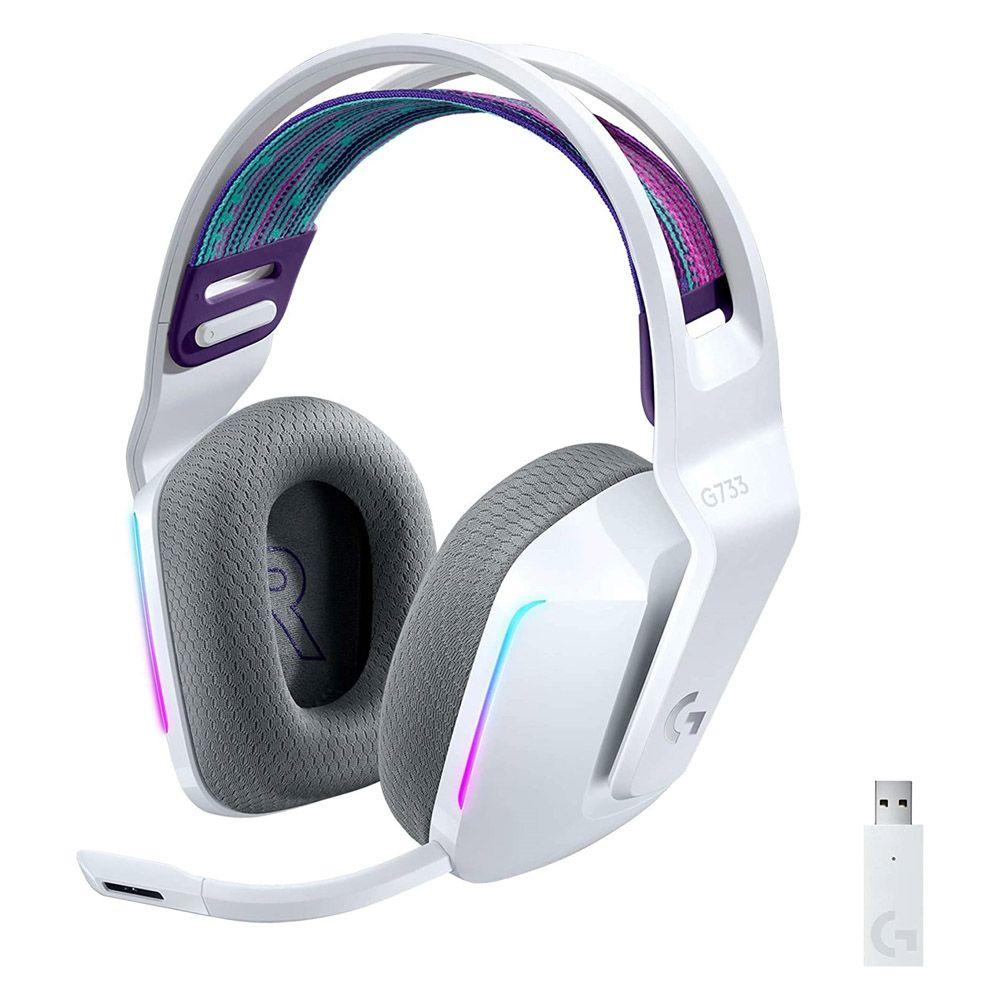 Audifonos Gamer inalambricos Logitech G733 RGB PC Blanco-6