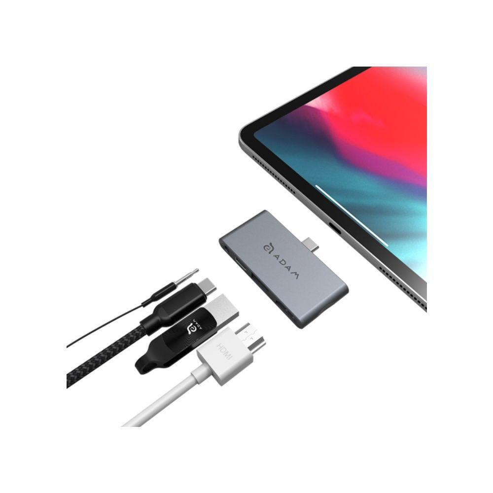 Hub Adam Elements i4 USB 3.1 USB C Gris-2