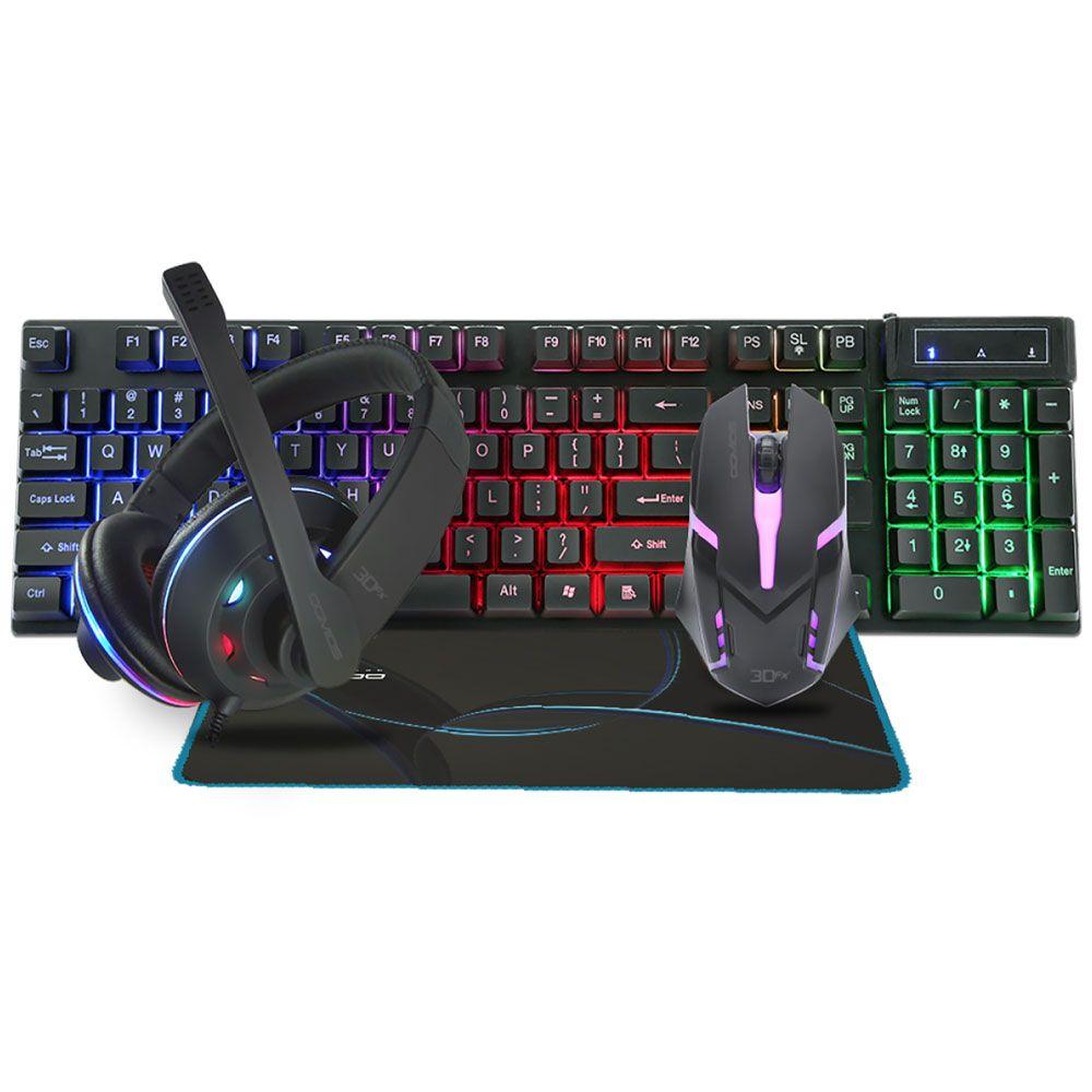 Kit Gamer 3DFX Ogmios Teclado Mouse Audifonos Mouse Pad-6