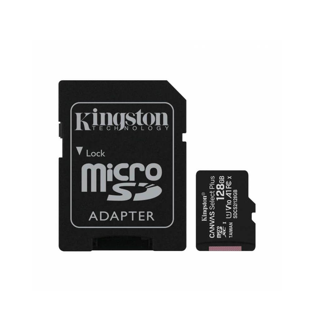 Tarjeta de Memoria Kingston Micro SDXC 128GB Clase 10 FullHD-0