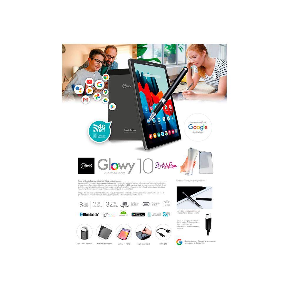 Tablet Mlab Glowy 10 Pulgadas 32GB ROM 2GB RAM 4G LTE+ Lápiz-4