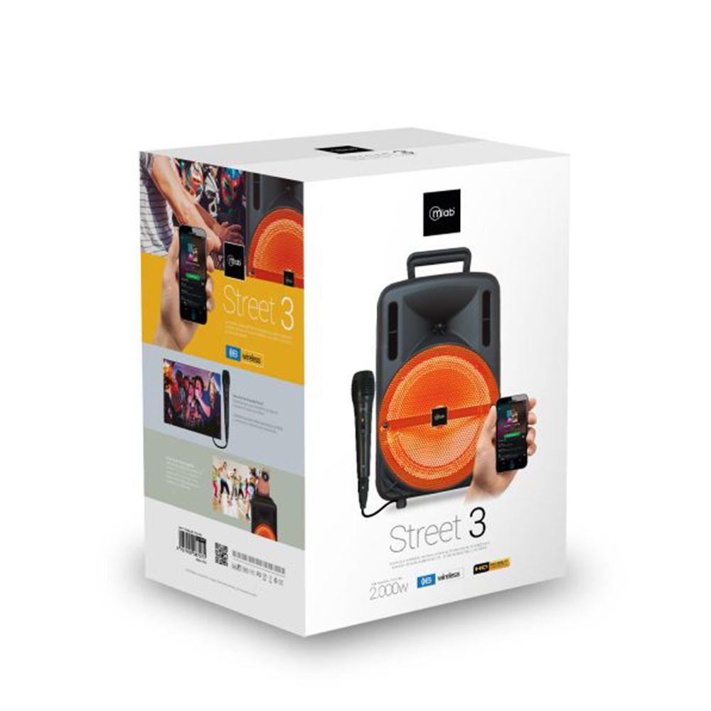 Parlante Mlab Street 3 8707 Bluetooth Karaoke 2000W Naranja-2