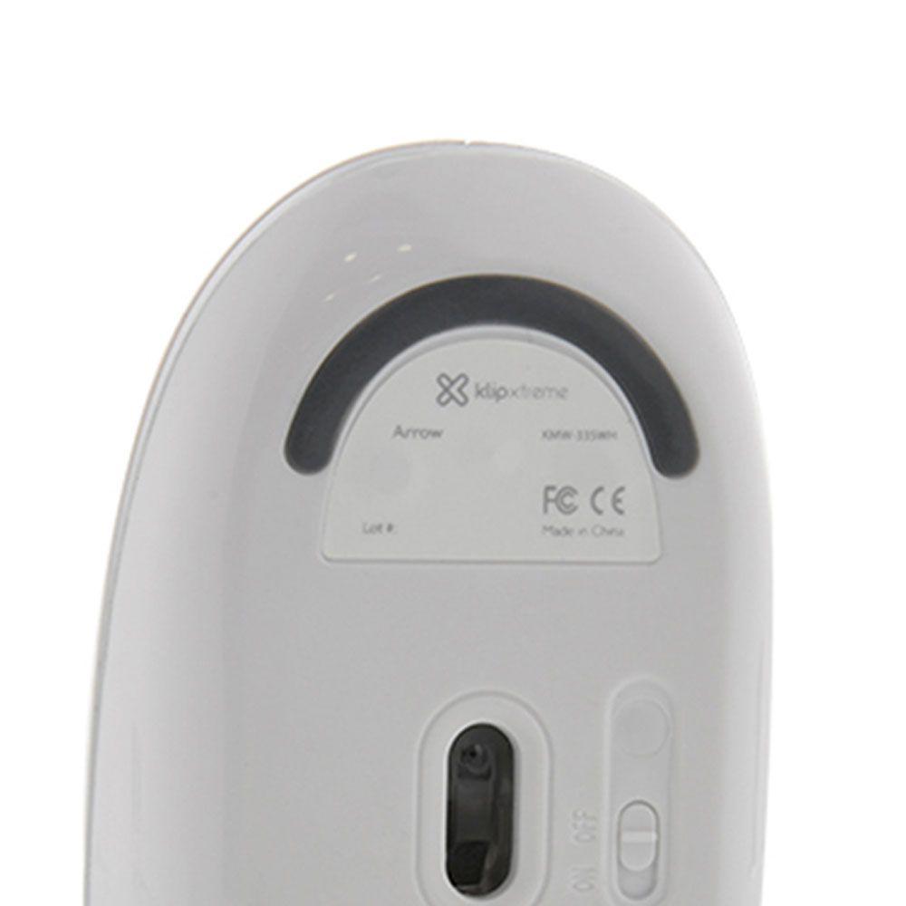 Mouse Klip Xtreme  Arrow KMW 335WH inalambrico Blanco-9