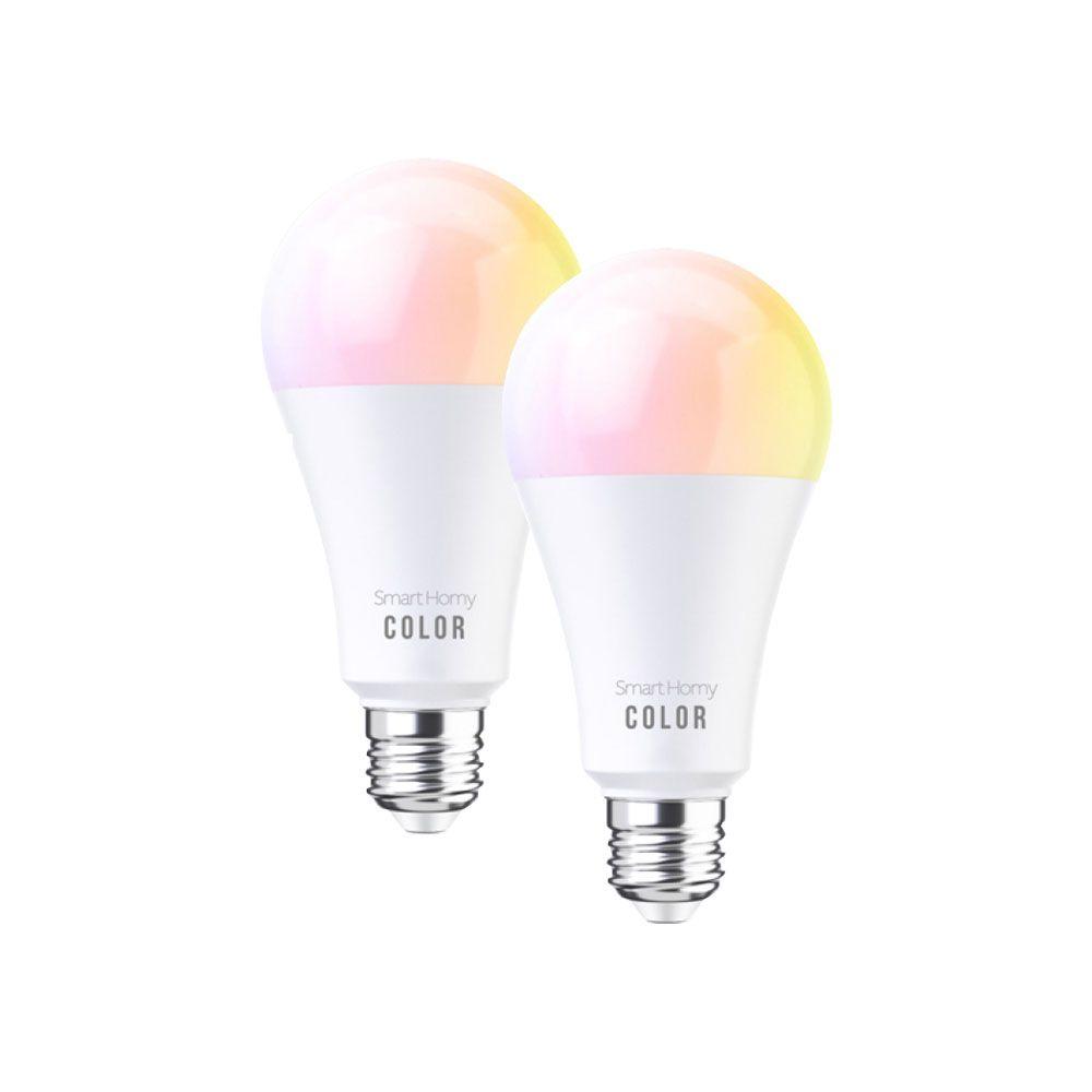 Pack 2 ampolletas inteligentes Smart Homy SH-RGBW01W-2 E27-6