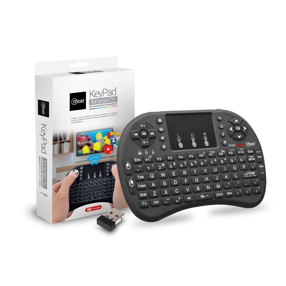 Teclado Touchpad Inalámbrico para Smart TV Mlab-1
