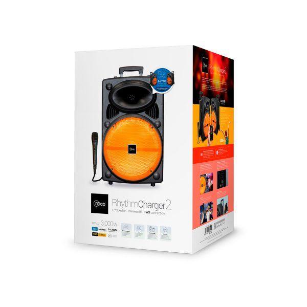 Parlante Mlab Rhythm Charger 2 Bluetooth 12 pulgadas Naranja-9