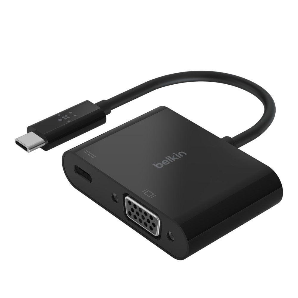Adaptador Belkin USB C a VGA + adaptador de carga 60w PD-0