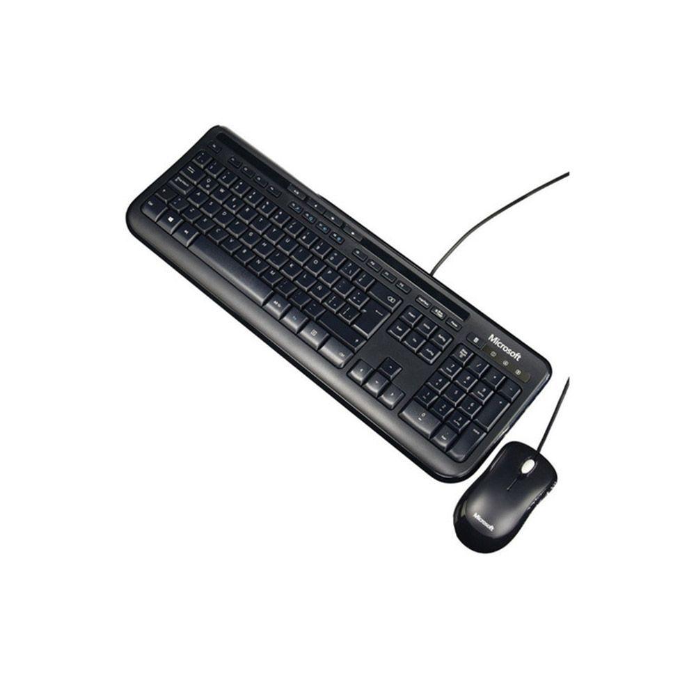 Kit teclado y mouse Microsoft 600 con cable USB Negro-5