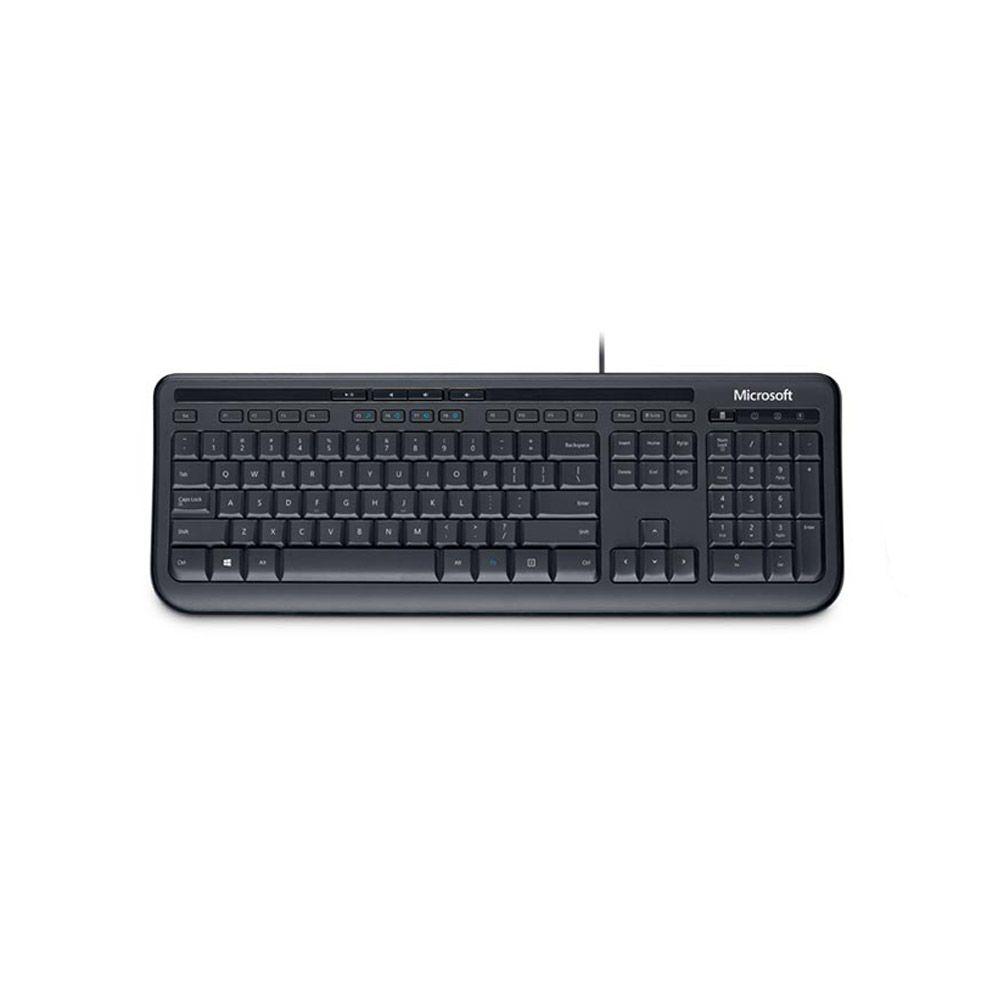 Kit teclado y mouse Microsoft 600 con cable USB Negro-8