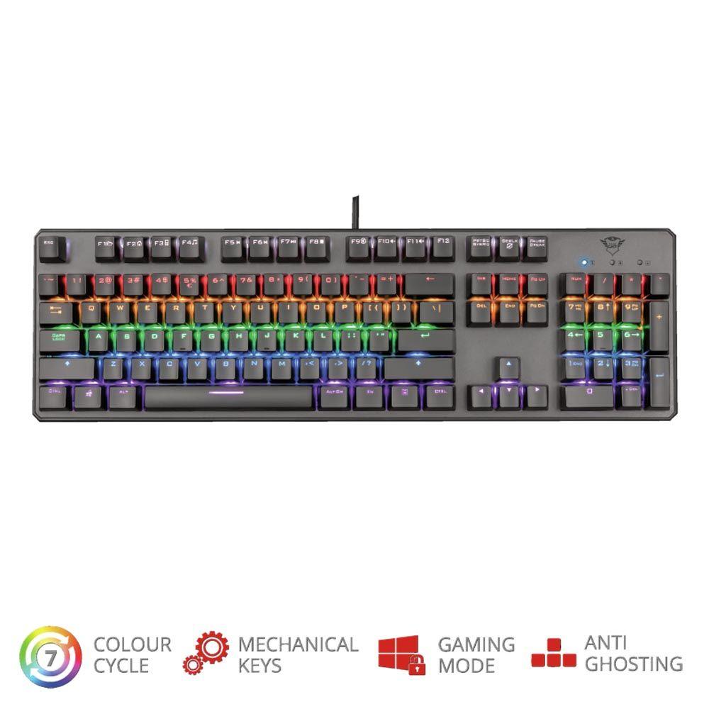 Teclado Mecanico Gamer Trust GXT 865 Asta 7 modos de colores-2