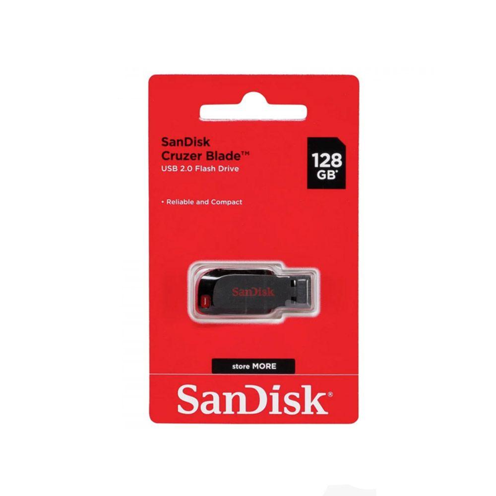 Pendrive Sandisk Cruzer Blade 128GB USB 2.0 SDCZ50-128G-B35-7