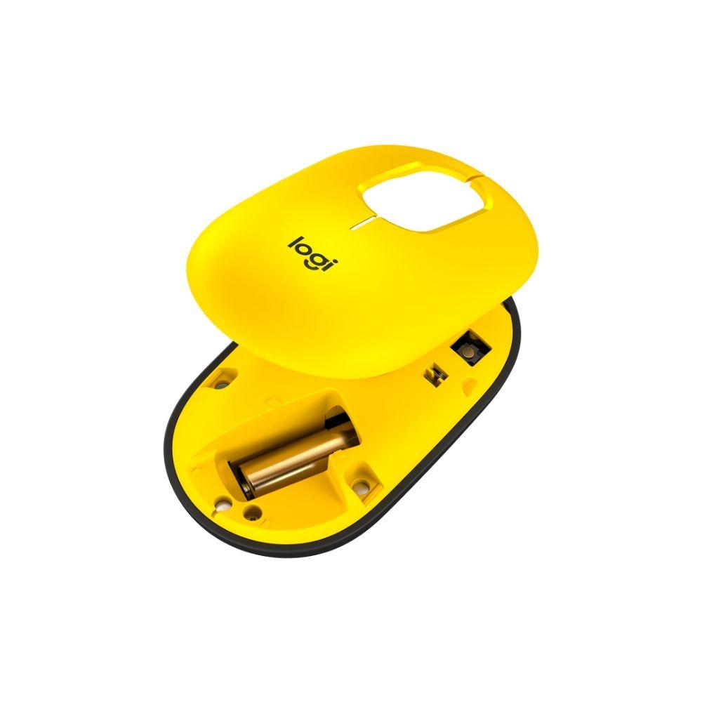 Mouse inalambrico Logitech Pop con funcion emojis Amarillo-3