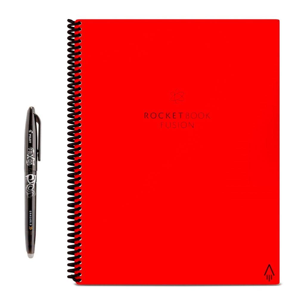 Cuaderno inteligente Rocketbook Fusion Carta Rojo-1