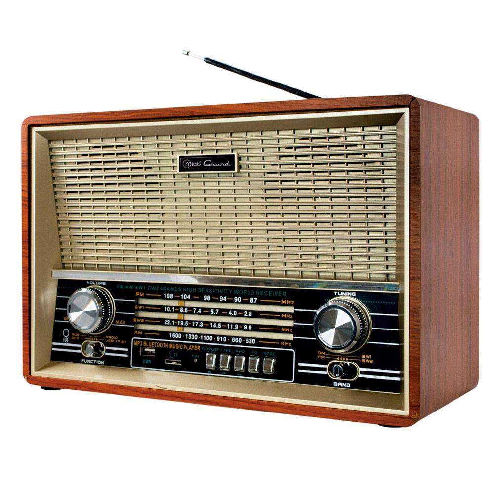 Parlante MLab 8733 Retro Grund Bluetooth USB FM-3