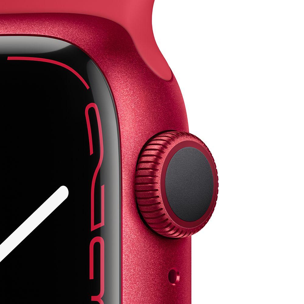 Apple Watch S7 GPS 41 mm Correa deportiva Roja-1