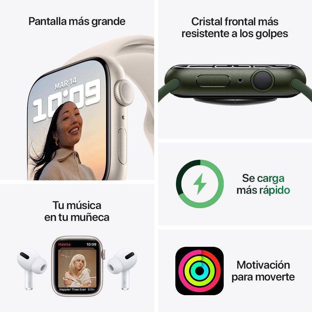Apple Watch S7 GPS 41 mm Correa deportiva Roja-7