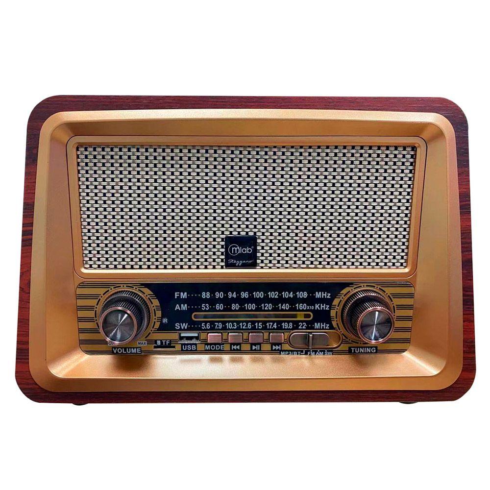 Radio Parlante Mlab 9136 Retro Stezzano Bluetooth Usb Tf Fm-0