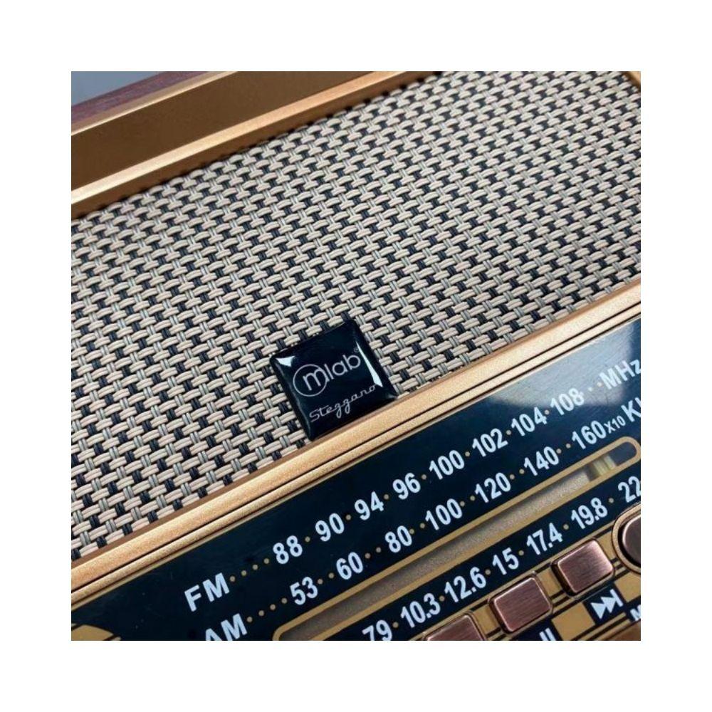 Radio Parlante Mlab 9136 Retro Stezzano Bluetooth Usb Tf Fm-8