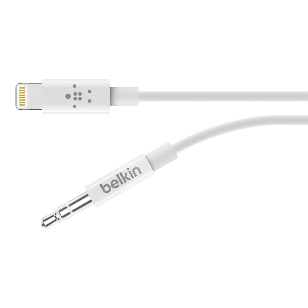 Cable Belkin Lightning a auxiliar de 3.5 mm 90cm Blanco-2