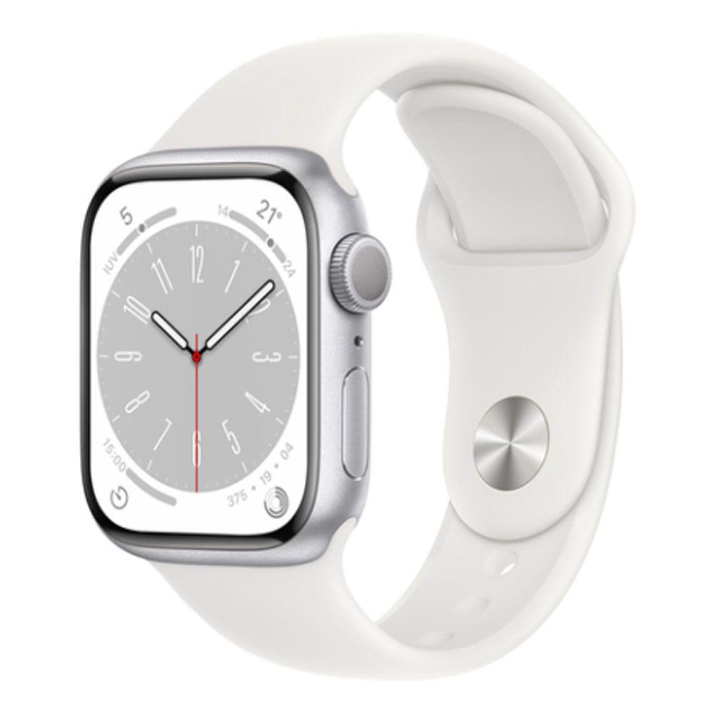 Apple Watch S8 GPS 41 mm Correa deportiva blanco-0