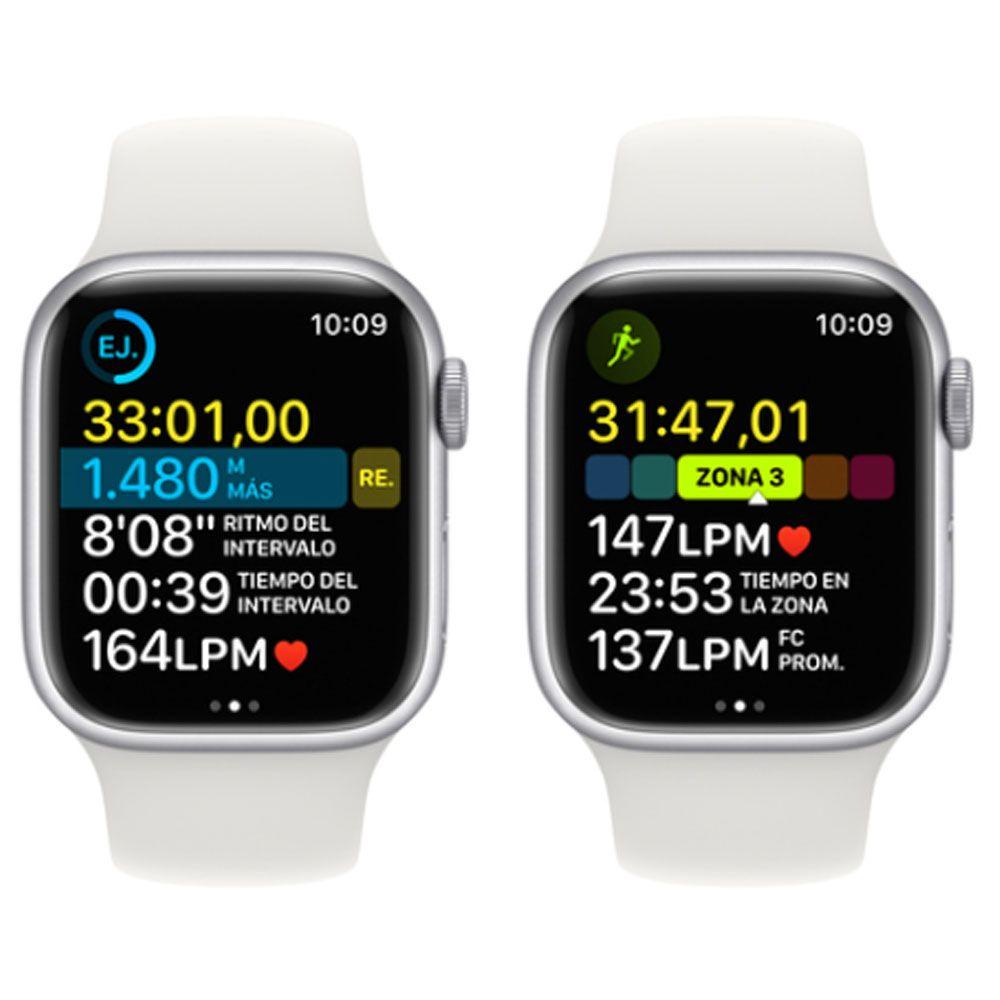 Apple Watch S8 GPS 41 mm Correa deportiva blanco-6