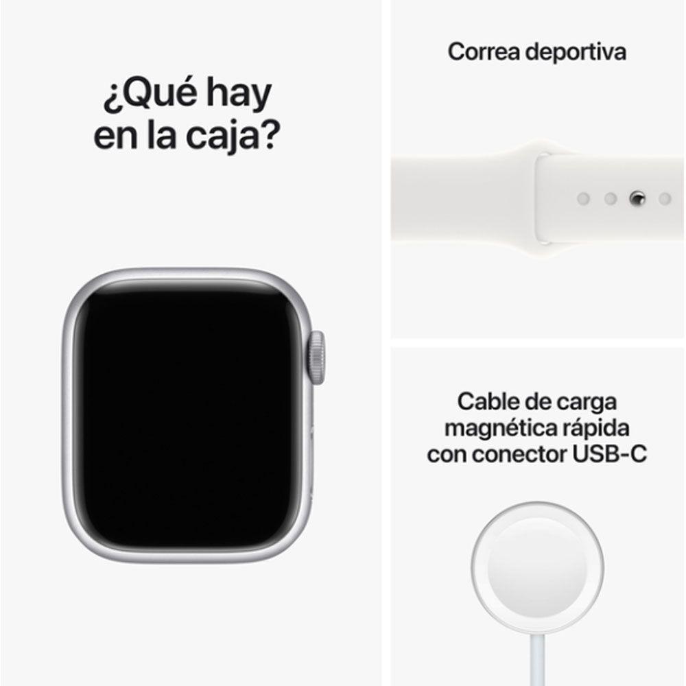 Apple Watch S8 GPS 41 mm Correa deportiva blanco-9