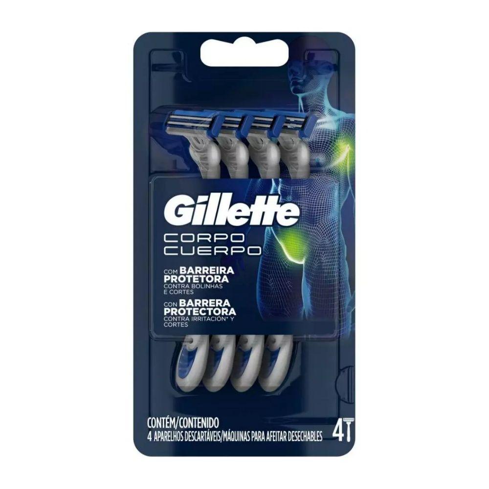 Máquinas de afeitar desechables Gillette cuerpo 4 unidades-0