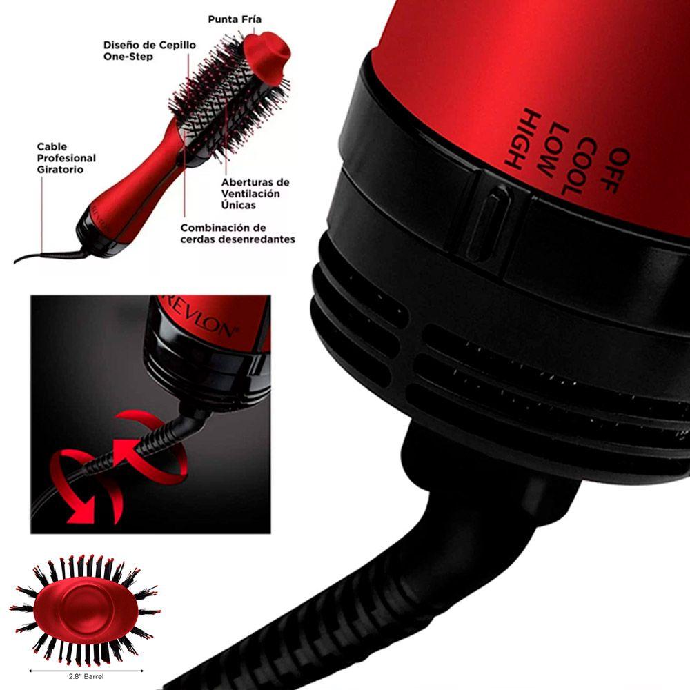 Cepillo Revlon 5222RLA Onestep Secador y Voluminizador Rojo-2