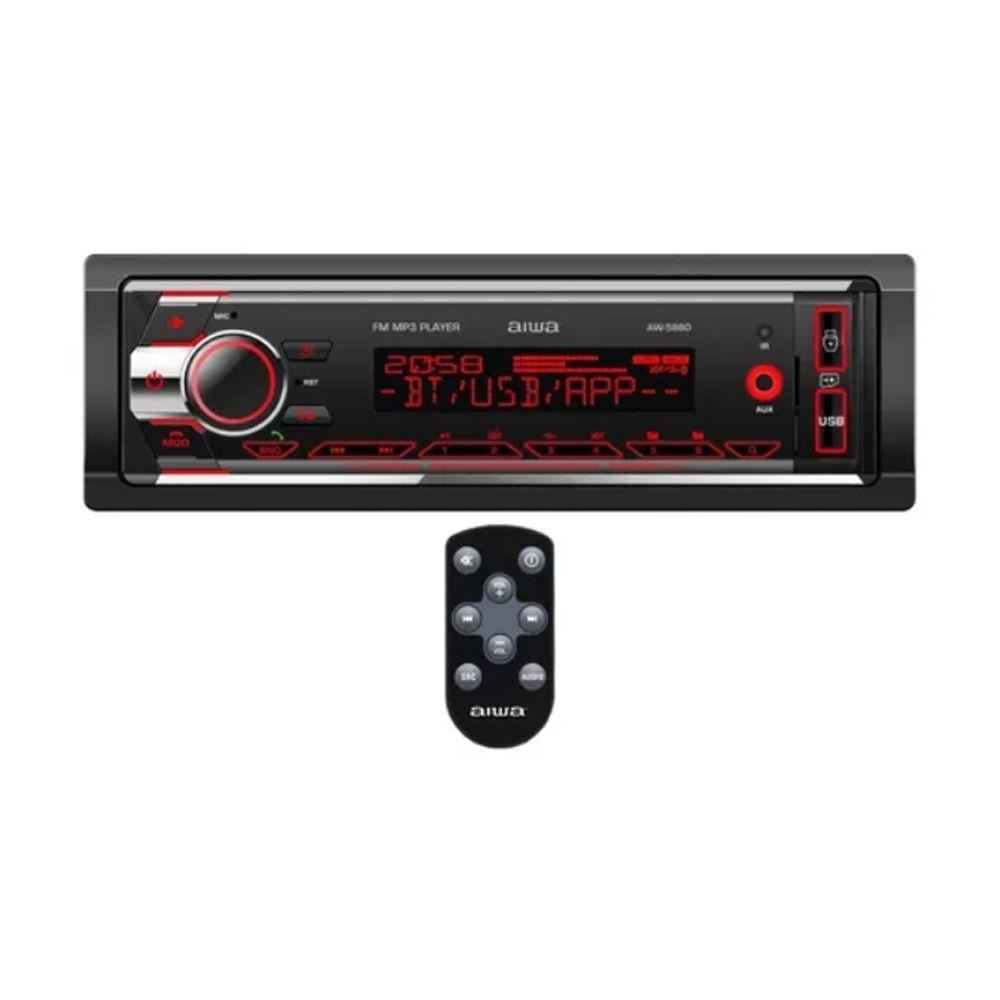 Radio para auto Aiwa AW 5880 MP3 USB SD Bt-4