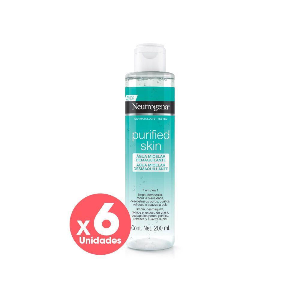 Pack Agua Micelar Purified Skin Neutrogena x6 unidades-0