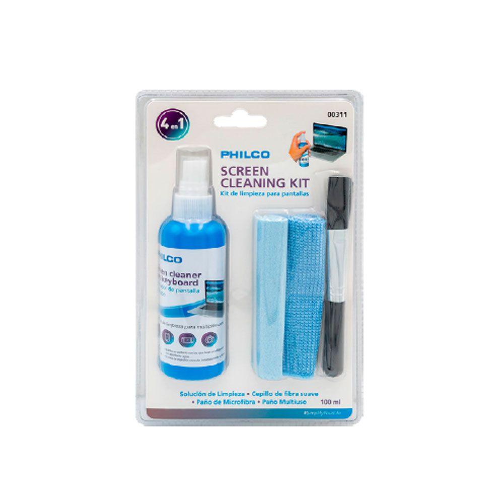 Set Limpieza de pantalla Philco, Spray + 2 Paños + Pincel-1
